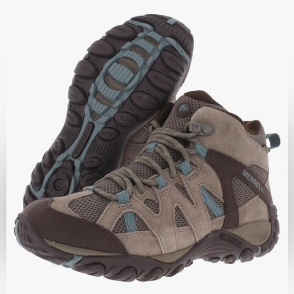 Merrell Deverta 2 Falcon/Trooper Mid Suede Fitness Hiking boots Shoes size 9.5‎ - Picture 1 of 3